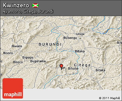 Shaded Relief Panoramic Map of Kwinzero
