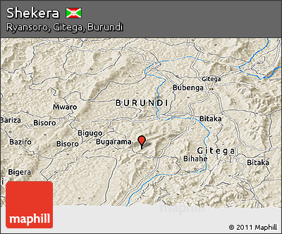 Shaded Relief Panoramic Map of Shekera