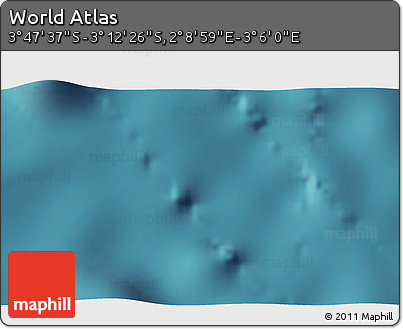Satellite 3D Map of the Area around 3° 30' 2" S, 2° 37' 30" E