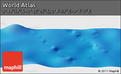 Physical Panoramic Map of the Area around 3° 30' 2" S, 2° 37' 30" E