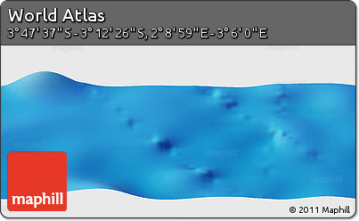 Physical Panoramic Map of the Area around 3° 30' 2" S, 2° 37' 30" E