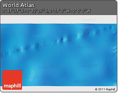 Physical 3D Map of the Area around 3° 30' 2" S, 2° 28' 30" W