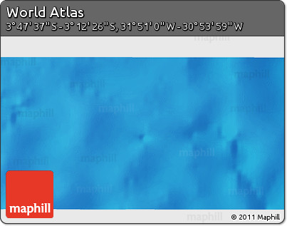 Physical 3D Map of the Area around 3° 30' 2" S, 31° 22' 30" W