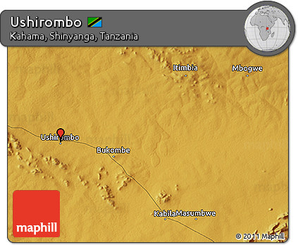 Physical 3D Map of Ushirombo