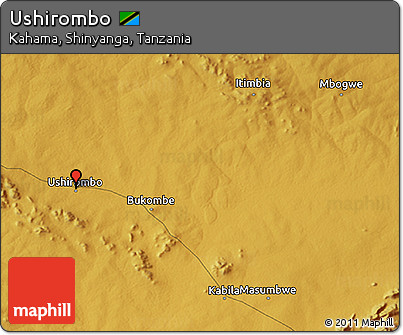 Physical 3D Map of Ushirombo