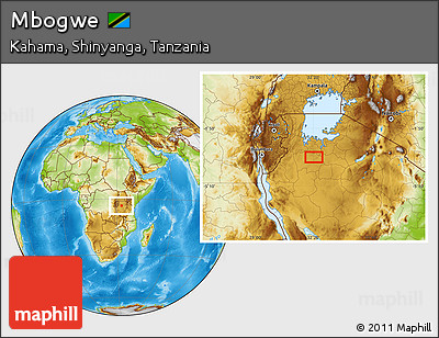 Physical Location Map of Mbogwe