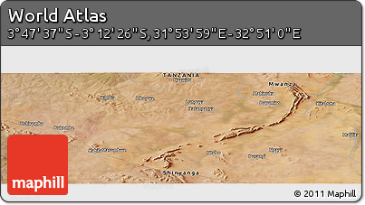 Satellite Panoramic Map of the Area around 3° 30' 2" S, 32° 22' 30" E