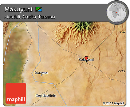 Satellite Map of Makuyuni