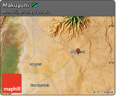 Satellite Map of Makuyuni