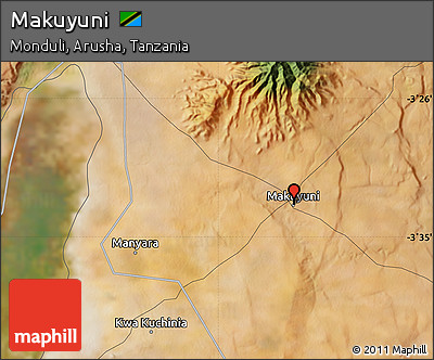 Satellite Map of Makuyuni