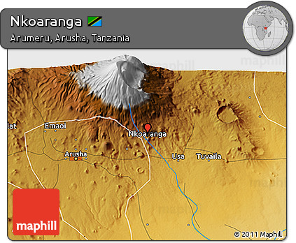 Physical 3D Map of Nkoaranga