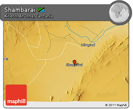 Physical 3D Map of Shambarai