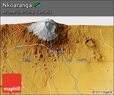 Physical 3D Map of Nkoaranga