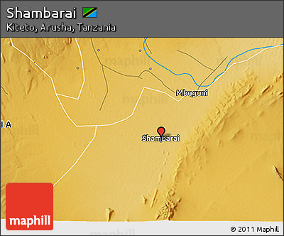 Physical 3D Map of Shambarai