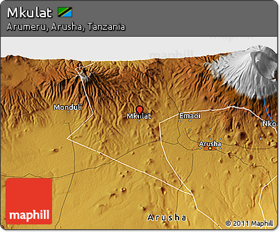Physical 3D Map of Mkulat