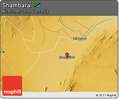 Physical 3D Map of Shambarai