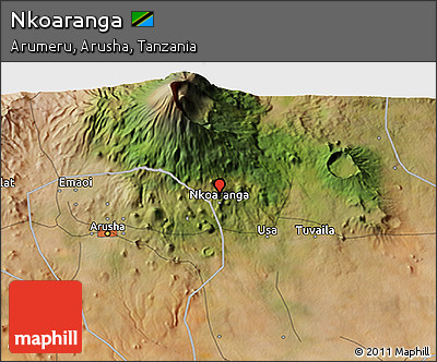 Satellite 3D Map of Nkoaranga