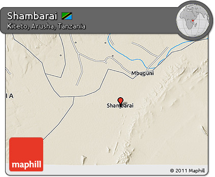 Shaded Relief 3D Map of Shambarai
