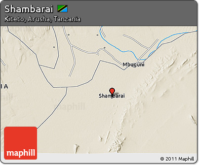 Shaded Relief 3D Map of Shambarai