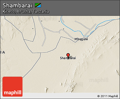 Shaded Relief 3D Map of Shambarai