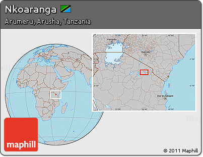 Gray Location Map of Nkoaranga