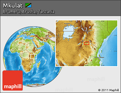 Physical Location Map of Mkulat