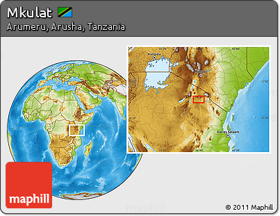 Physical Location Map of Mkulat