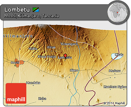 Physical 3D Map of Lombetu