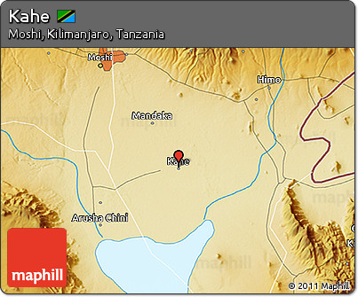 Physical 3D Map of Kahe