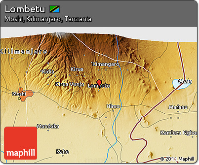Physical 3D Map of Lombetu