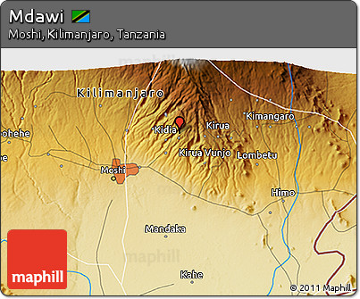 Physical 3D Map of Mdawi