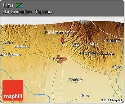 Physical 3D Map of Uru