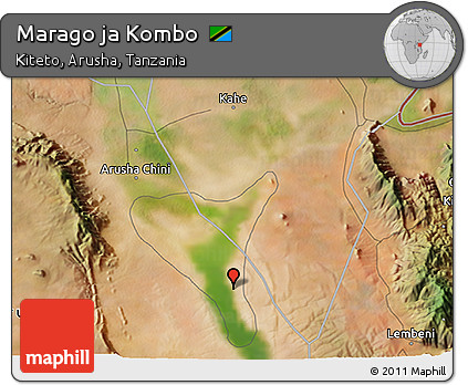 Satellite 3D Map of Marago Ja Kombo