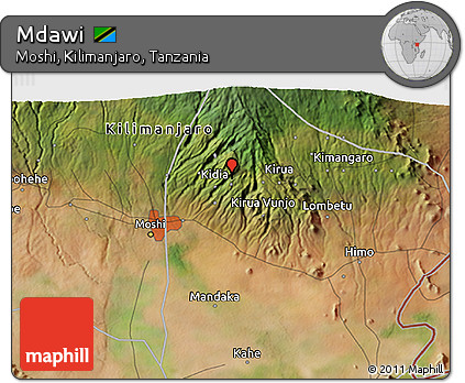 Satellite 3D Map of Mdawi