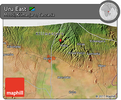 Satellite 3D Map of Uru East