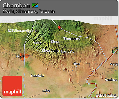 Satellite 3D Map of Ghombon