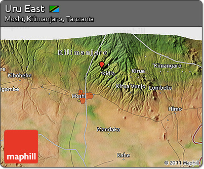 Satellite 3D Map of Uru East