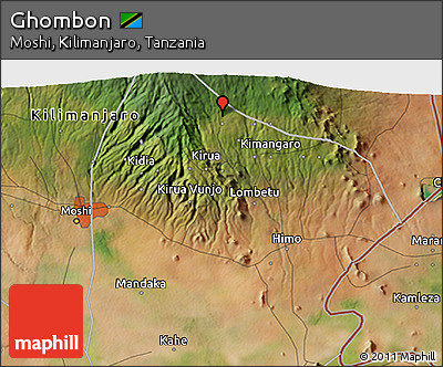Satellite 3D Map of Ghombon