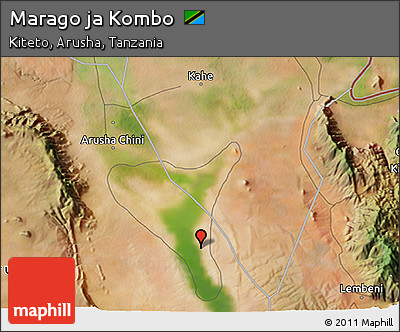 Satellite 3D Map of Marago Ja Kombo
