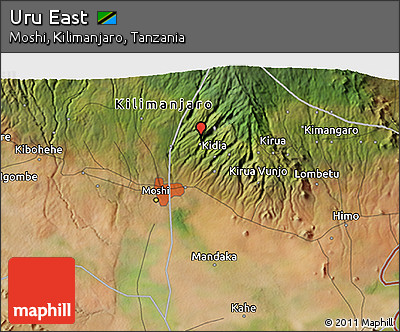 Satellite 3D Map of Uru East