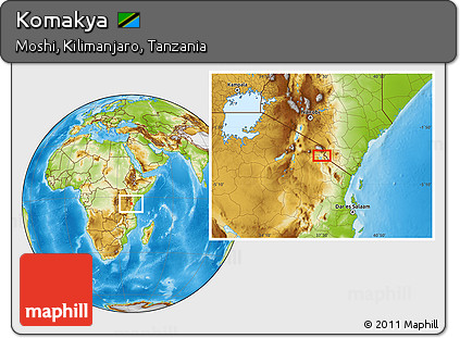 Physical Location Map of Komakya