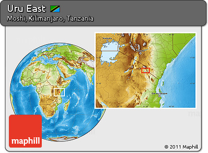 Physical Location Map of Uru East