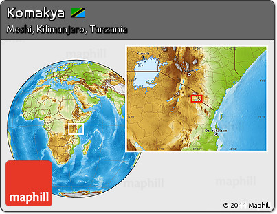 Physical Location Map of Komakya