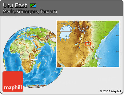 Physical Location Map of Uru East