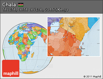 Political Location Map of Chala