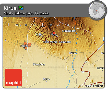 Physical Map of Kirua