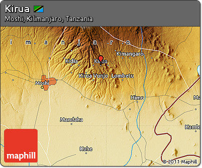 Physical Map of Kirua