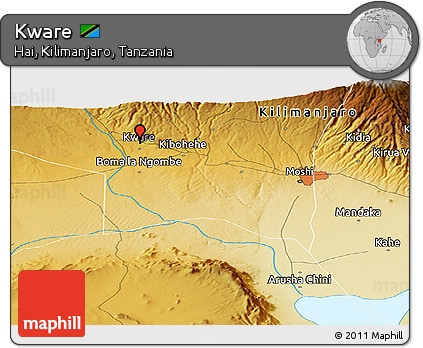 Physical Panoramic Map of Kware