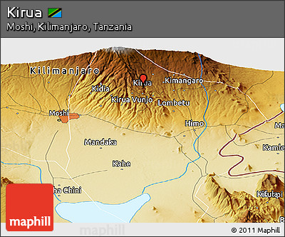 Physical Panoramic Map of Kirua