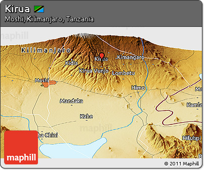 Physical Panoramic Map of Kirua